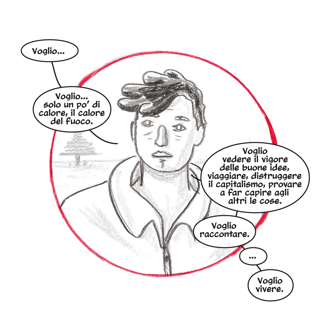 Calore una storia a fumetti su Jack London ad opera di Matteo Polloni
